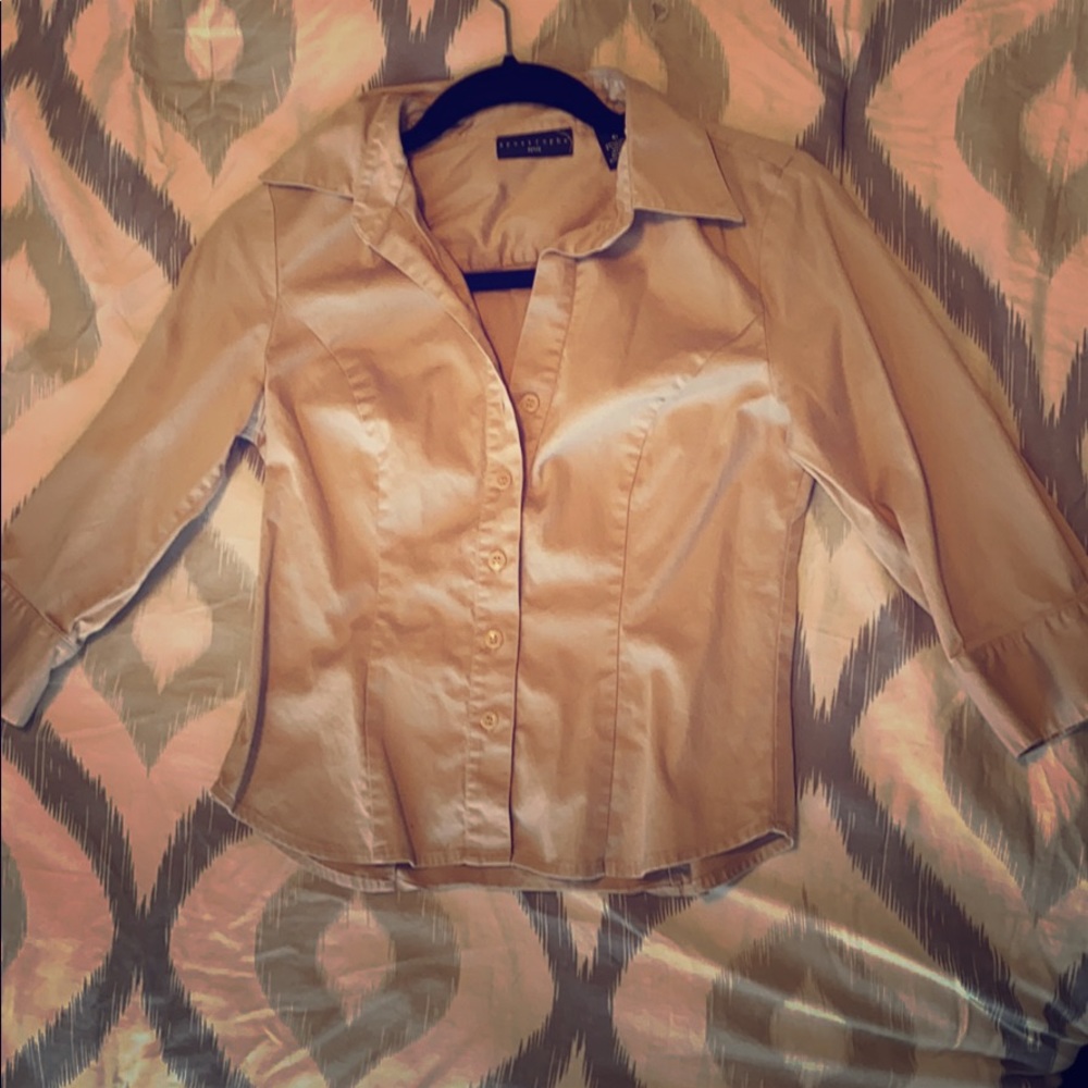Apostrophe Champagne button up blouse